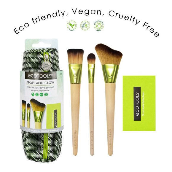 ECO TOOLS Other - 🎈3 X HOST P🎈🆕ECO 3 Piece Makeup Brush Set & more With Make up/Gym/Travel Bag
